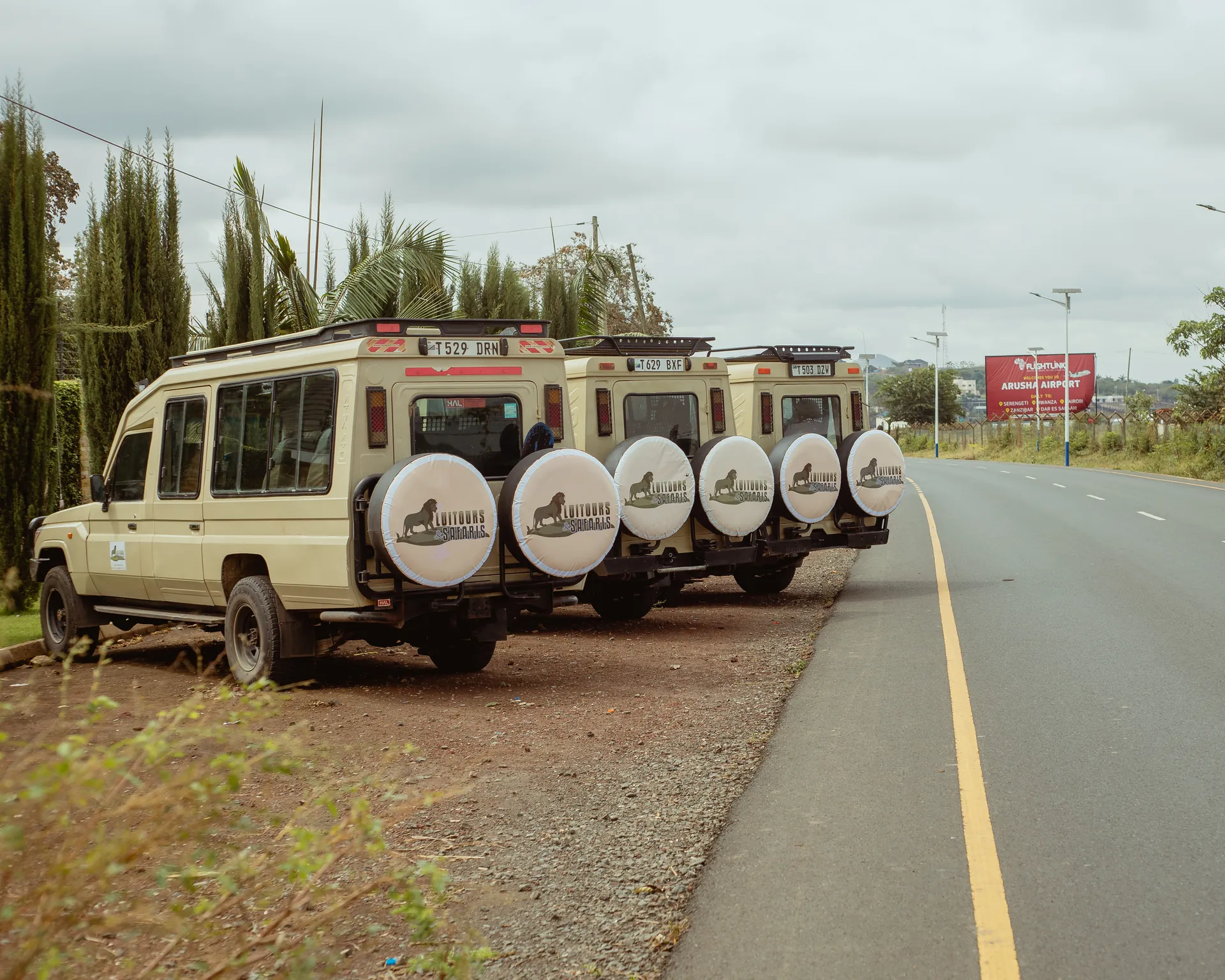 Safari vehicle travelling through a Tanzania wildlife area